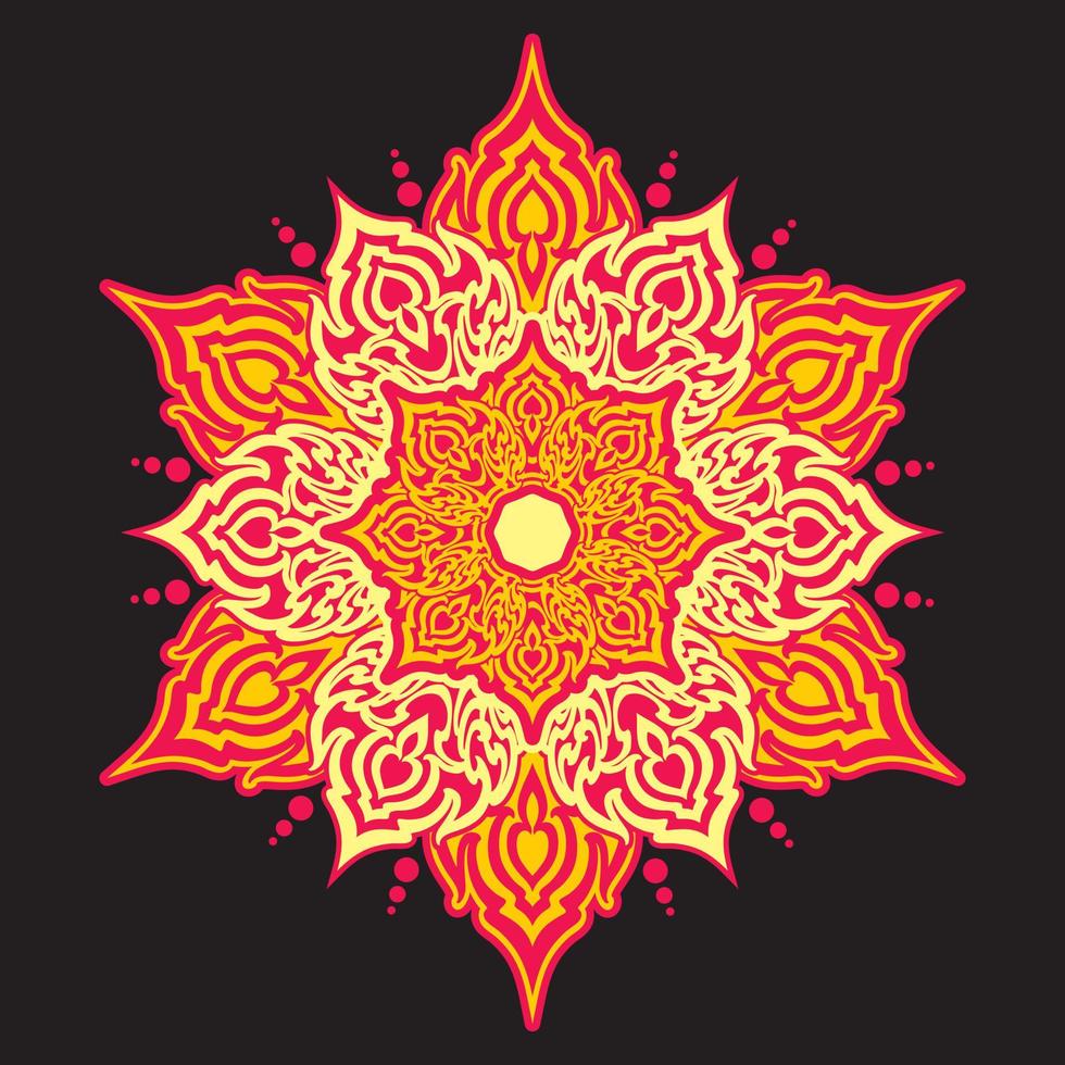 Ethnic eastern circular pattern vector