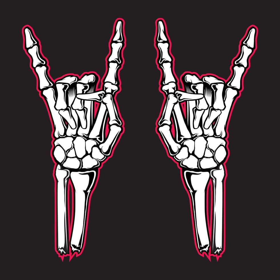 señal de cuerno. gesto de la mano de rock and roll vector