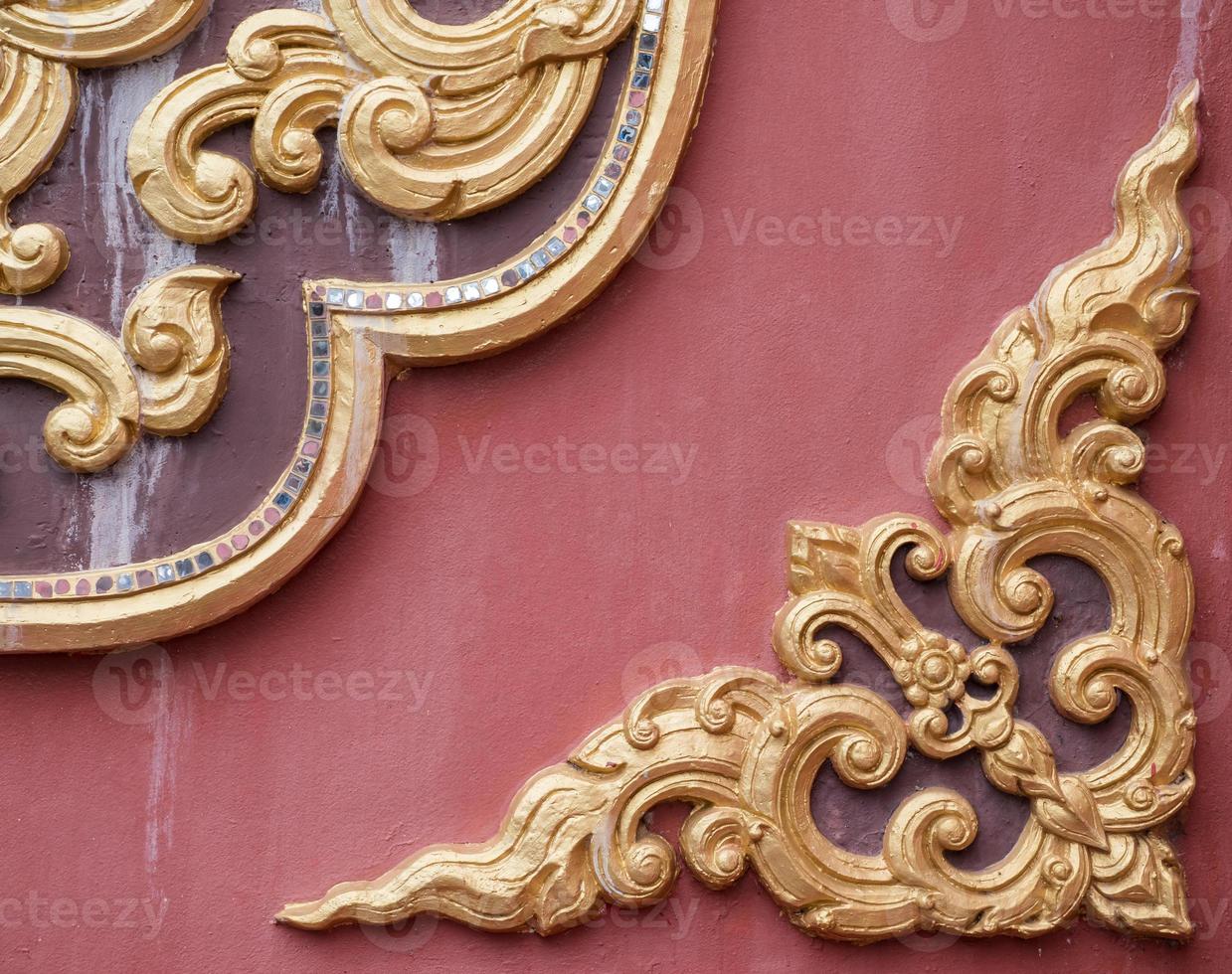 Traditional Thai stucco pattern. photo