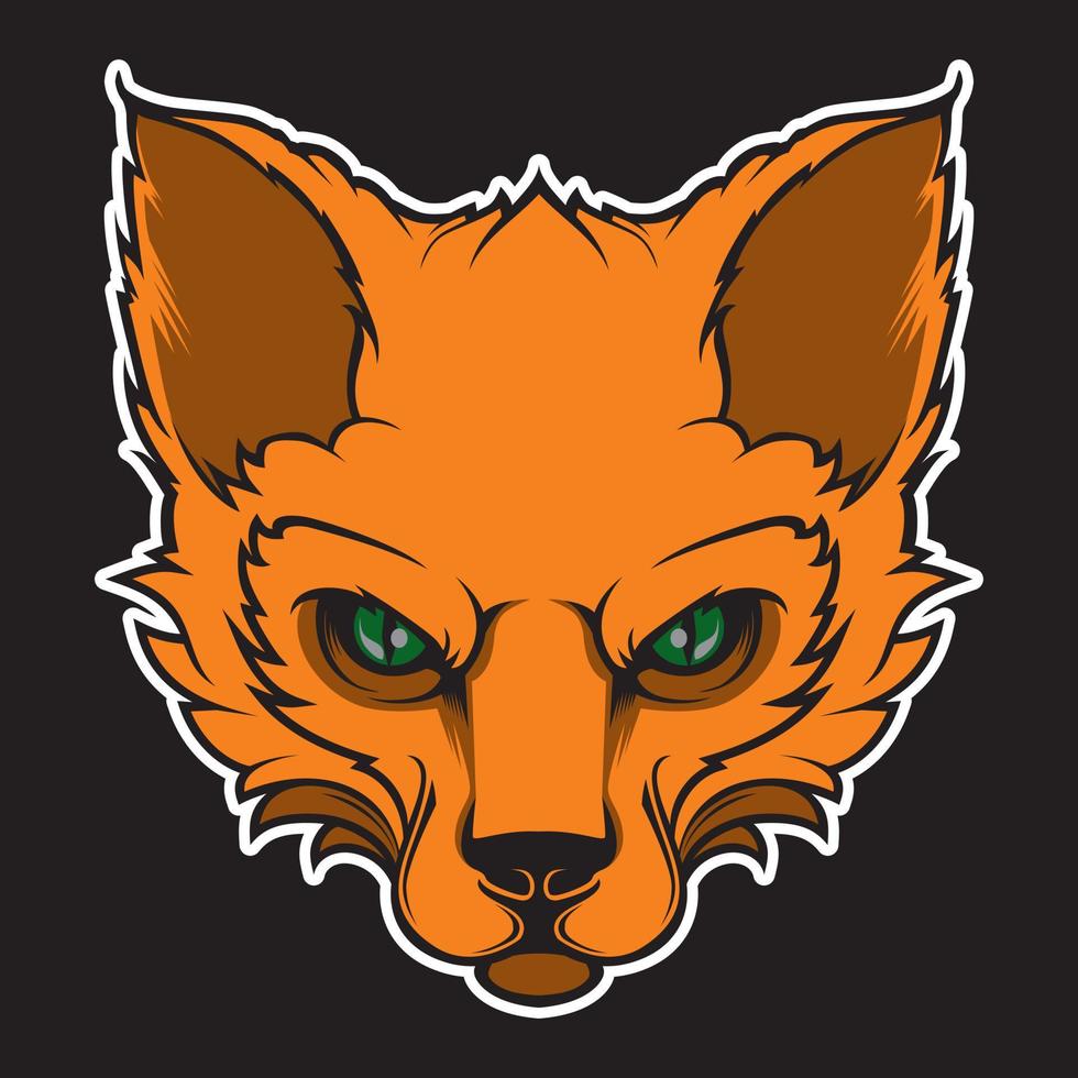 Fox mascot for a sport team on a white background. Vector illustration.