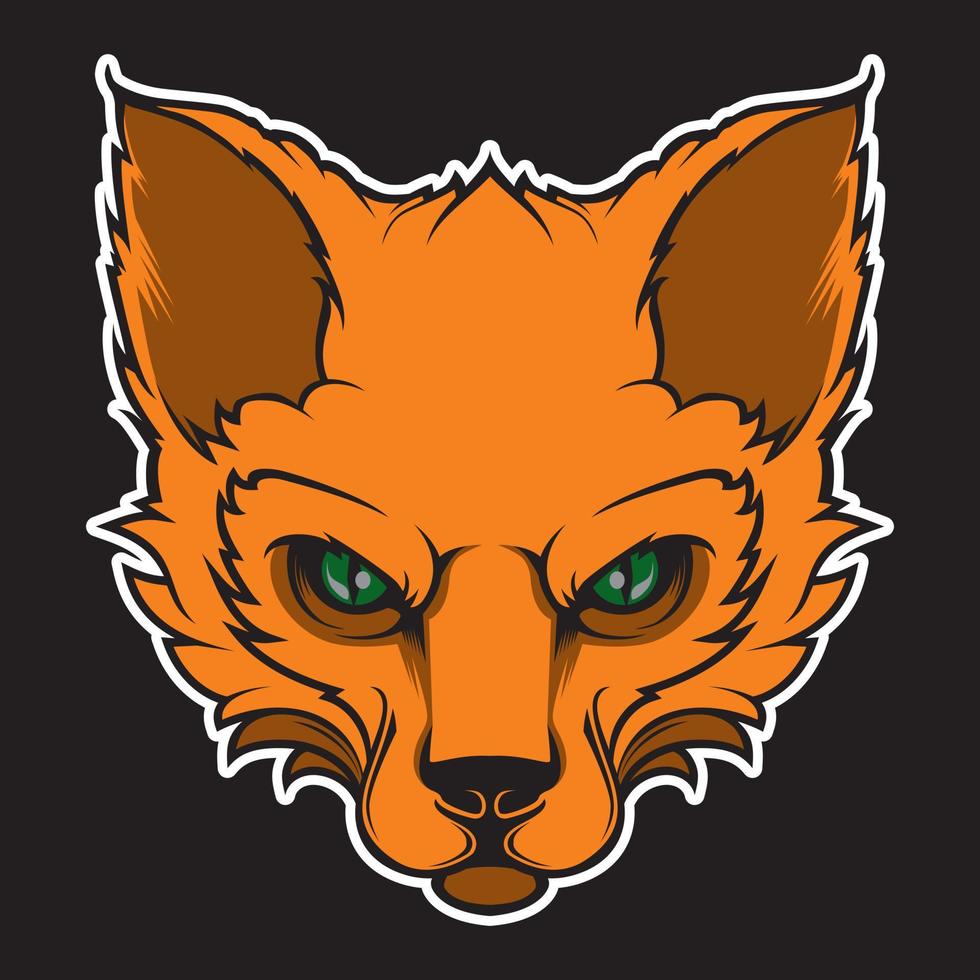 mascota de fox para un equipo deportivo de fondo blanco. ilustración vectorial vector