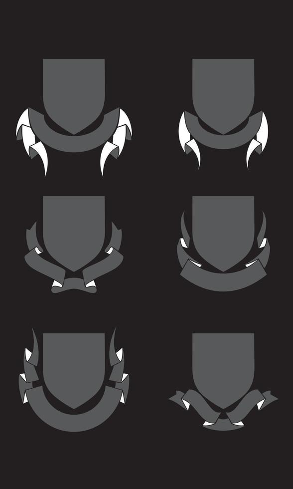 Shields and banners for your coat of arms. vector