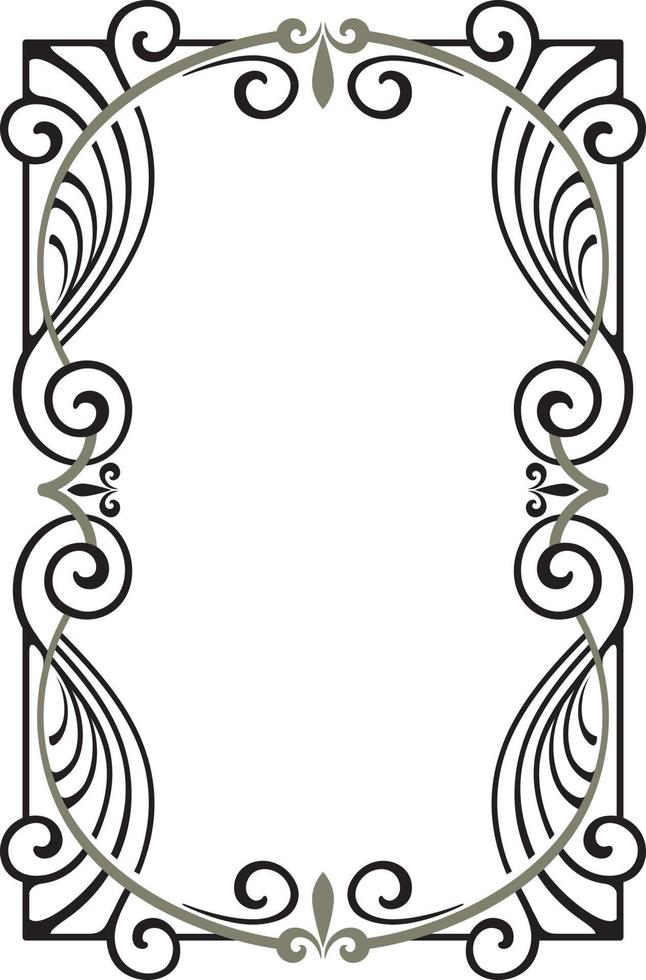 Vectorized Art Nouveau frame Design. vector