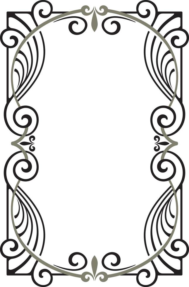 Vectorized Art Nouveau frame Design. vector