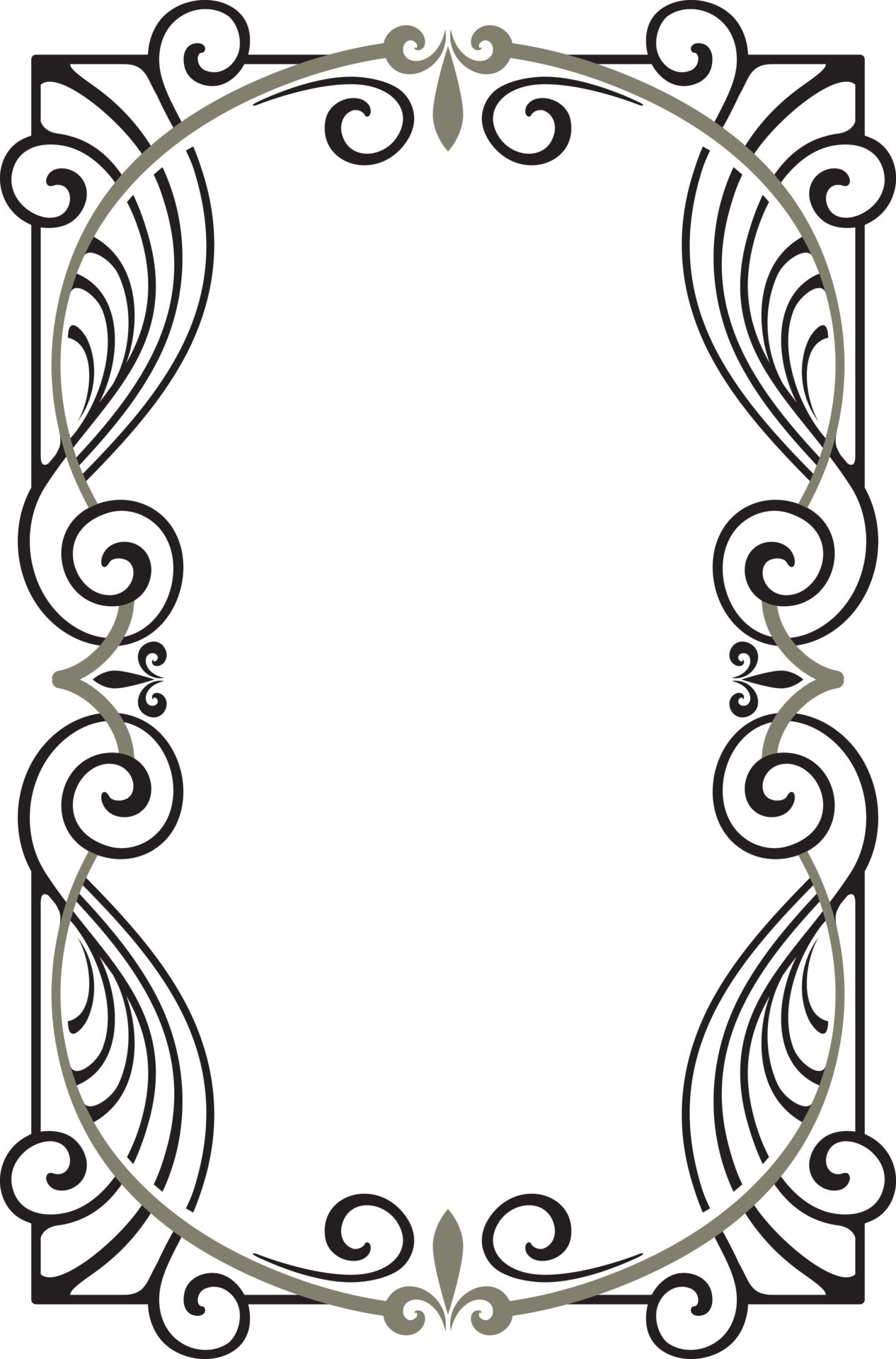 Vectorized Art Nouveau frame Design. 7958848 Vector Art at Vecteezy