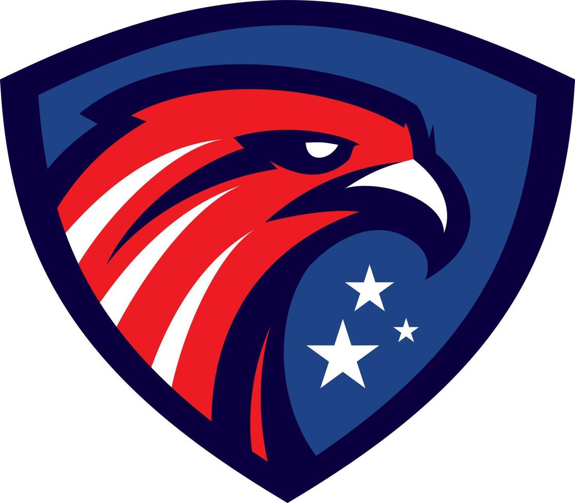 Modern eagle head sport mascot. Falcon logotype. Hawk emblem. vector