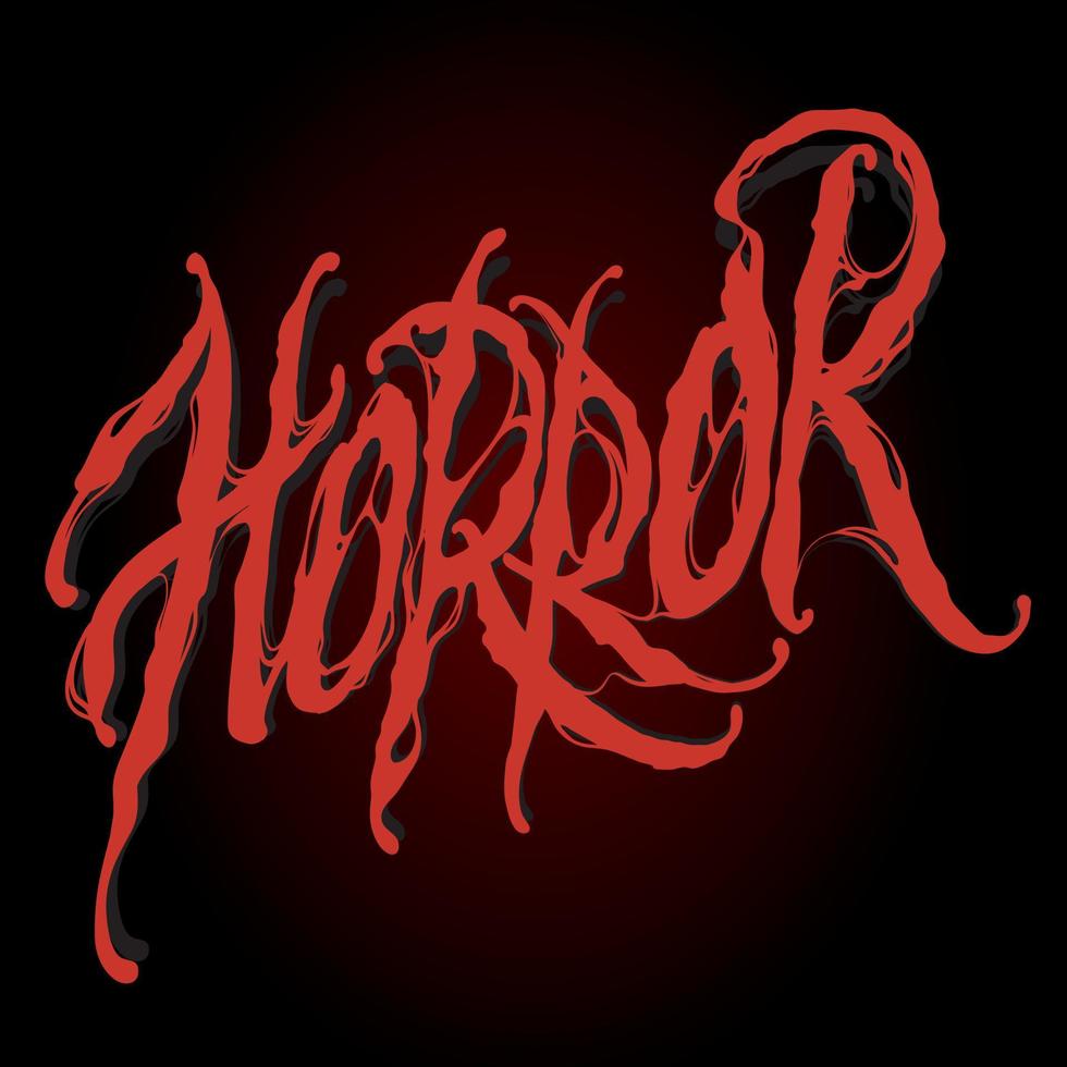 Horror text illustration with blood splats vector
