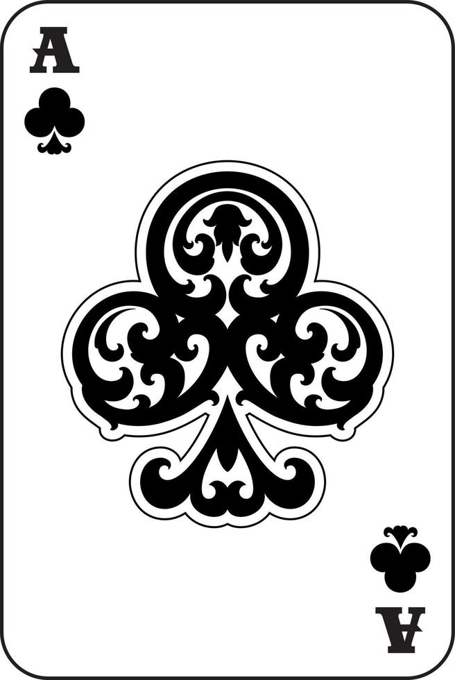 Ace of Clubs playing card vector