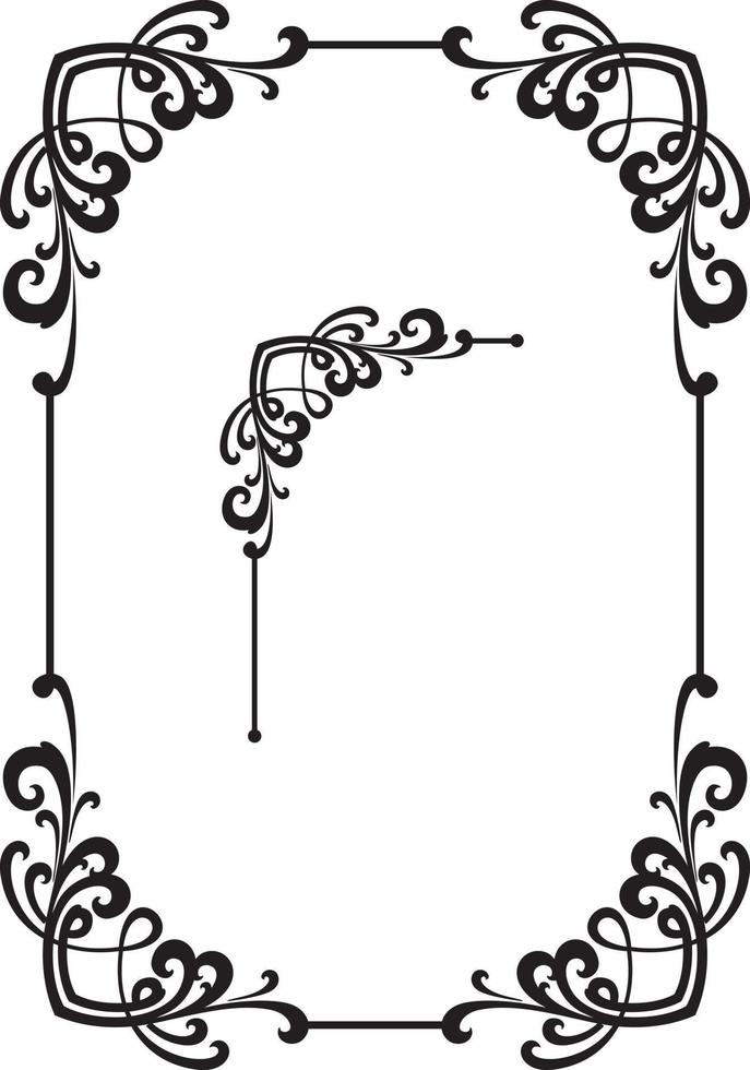 Vectorized Art Nouveau angle Design. vector