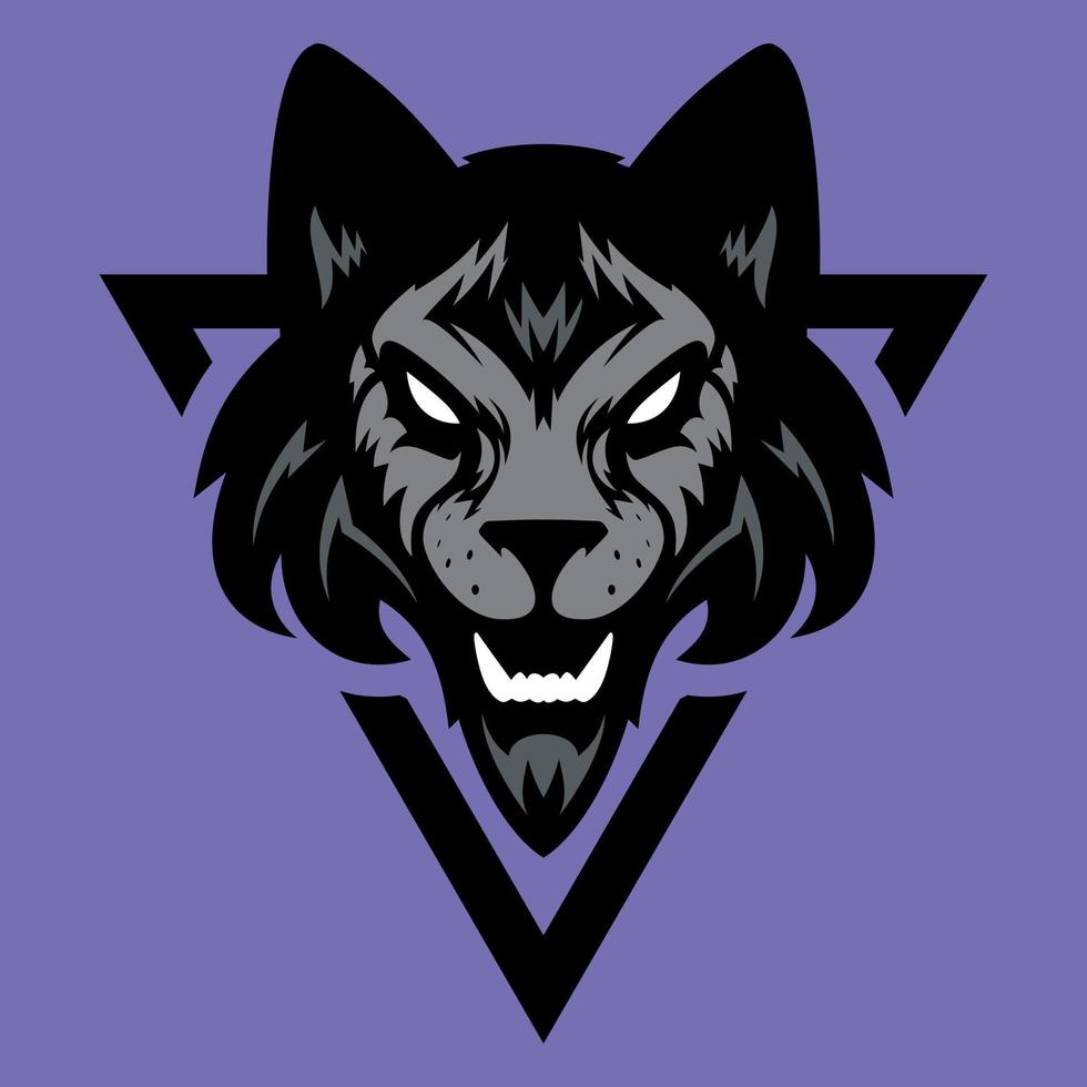 Wolf head logo. Great for sports logotypes and team mascots. vector