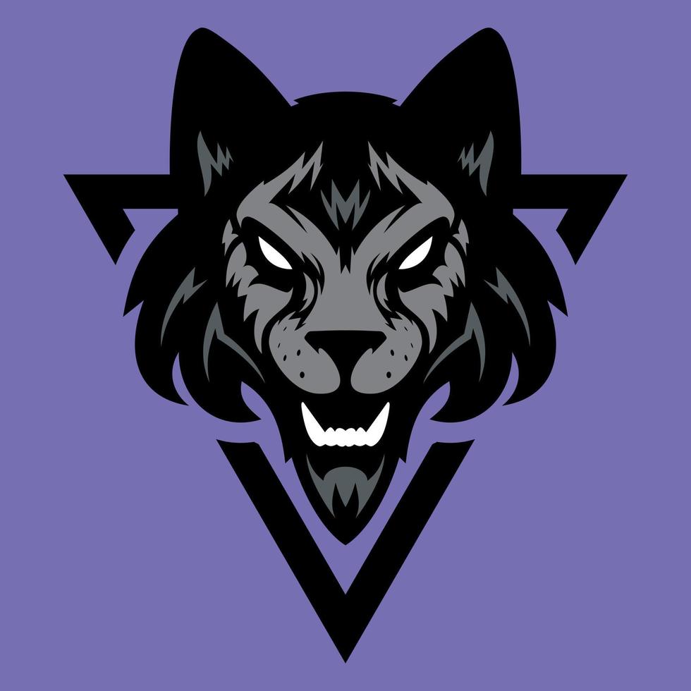 Wolf head logo. Great for sports logotypes and team mascots. vector