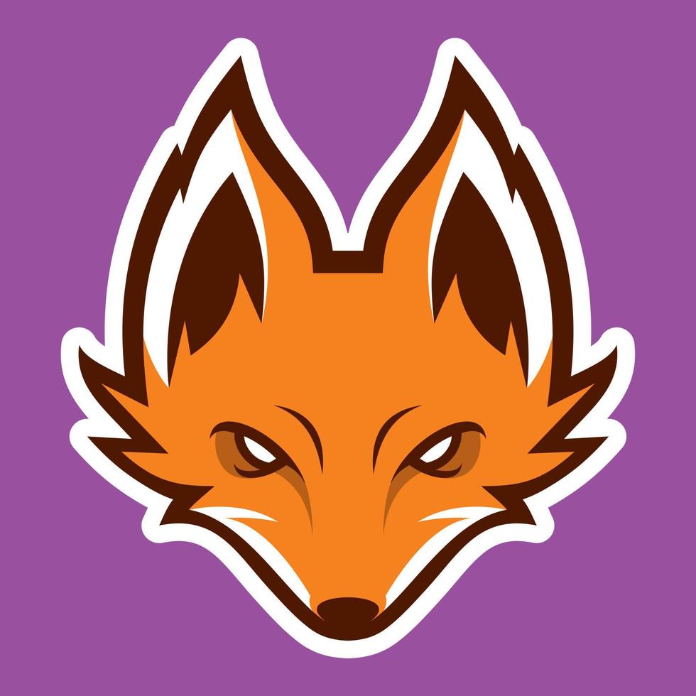 vector de diseño del logotipo de la mascota fox con un estilo de concepto de ilustración moderno para la impresión de insignias, emblemas y camisetas.