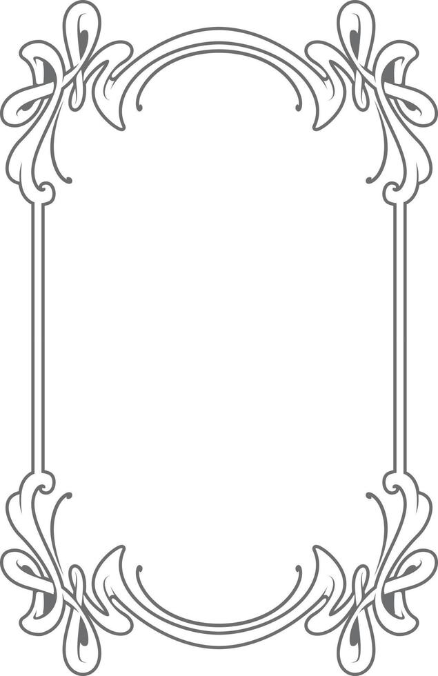 Vectorized Art Nouveau frame Design. vector