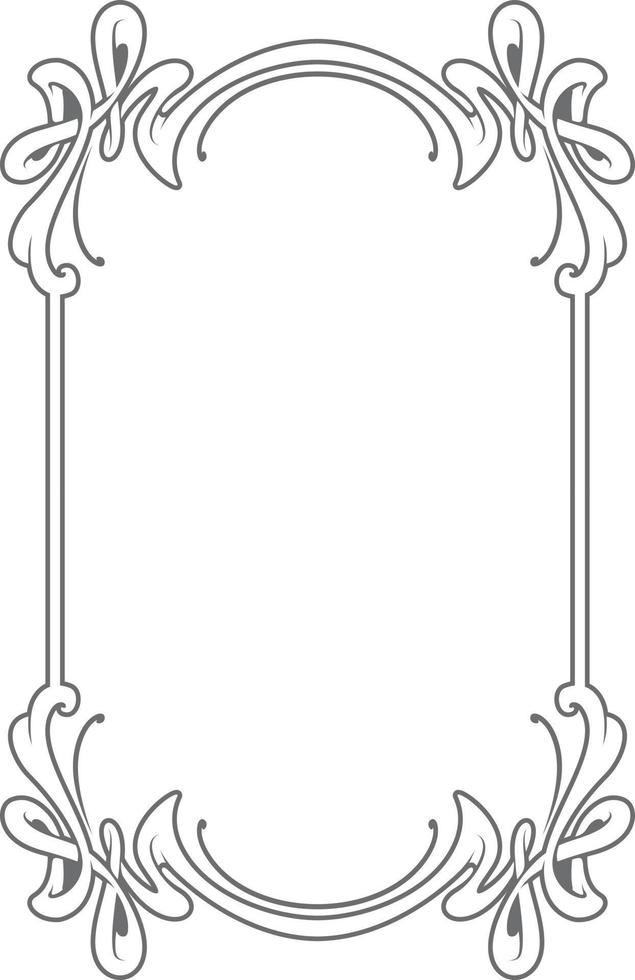 diseño de marco art nouveau vectorizado. vector