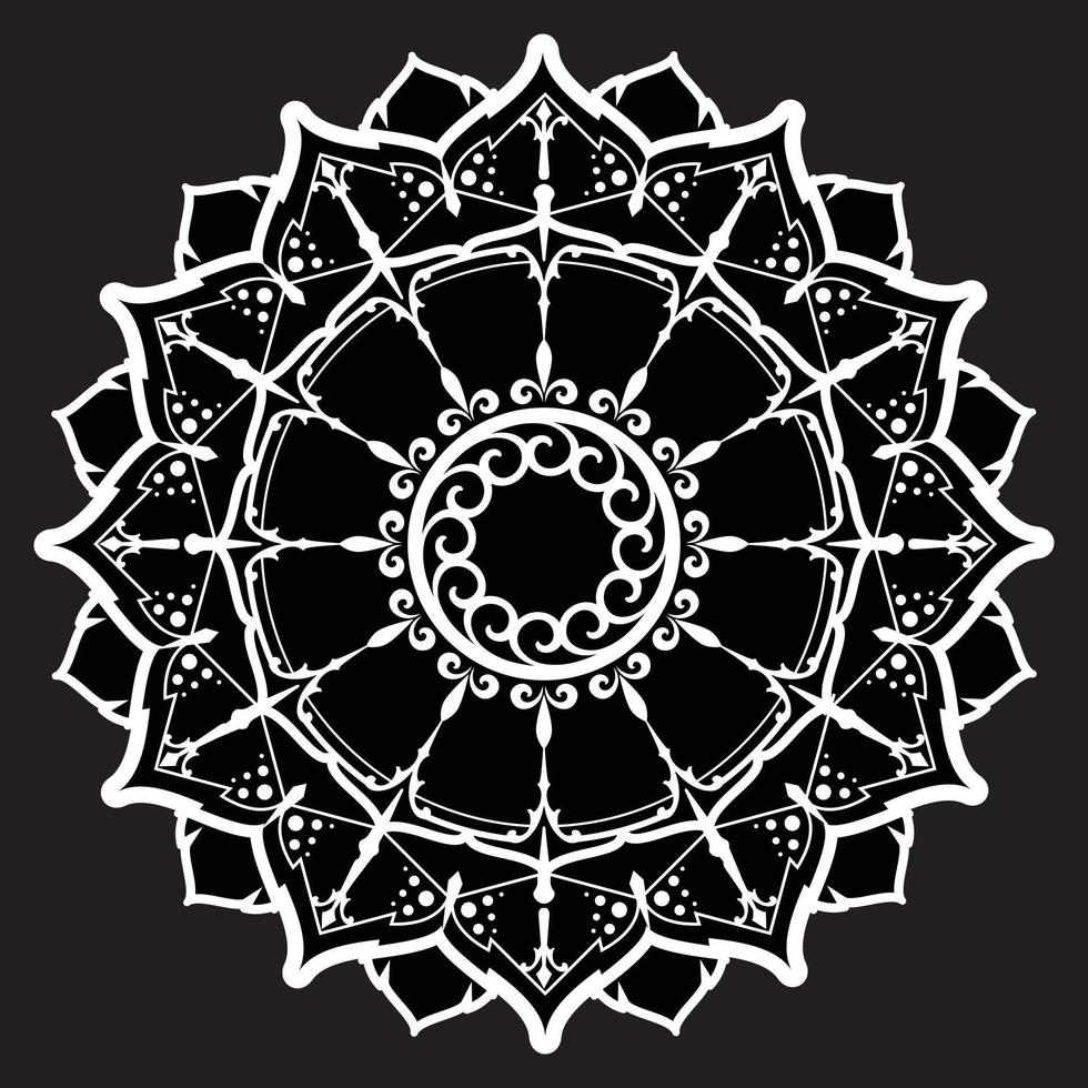 Ethnic eastern circular pattern vector