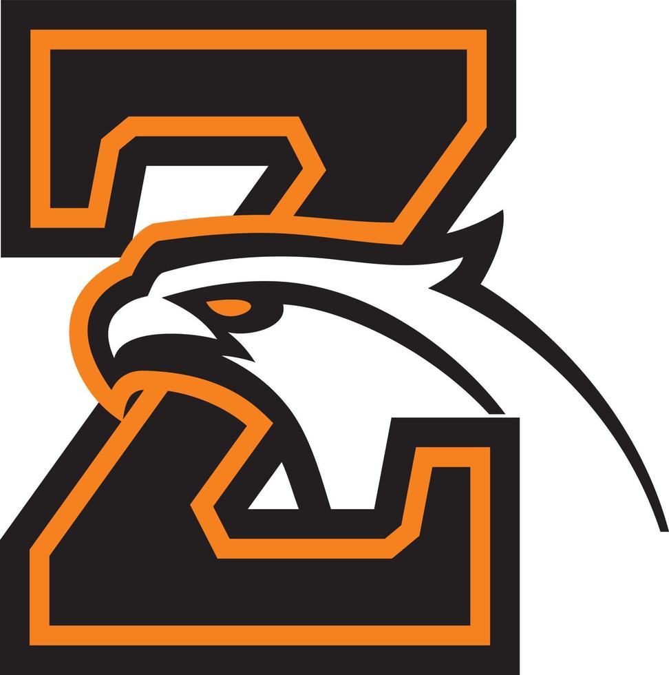 Letter Z with eagle head. Great for sports logotypes and team mascots. vector