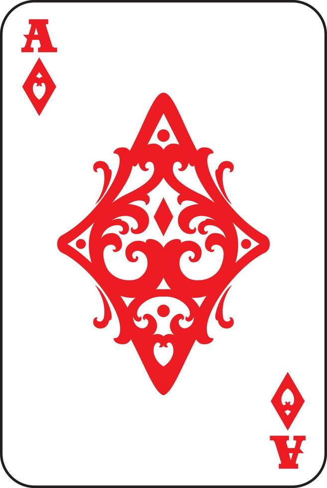 Ace of Diamonds playing card vector