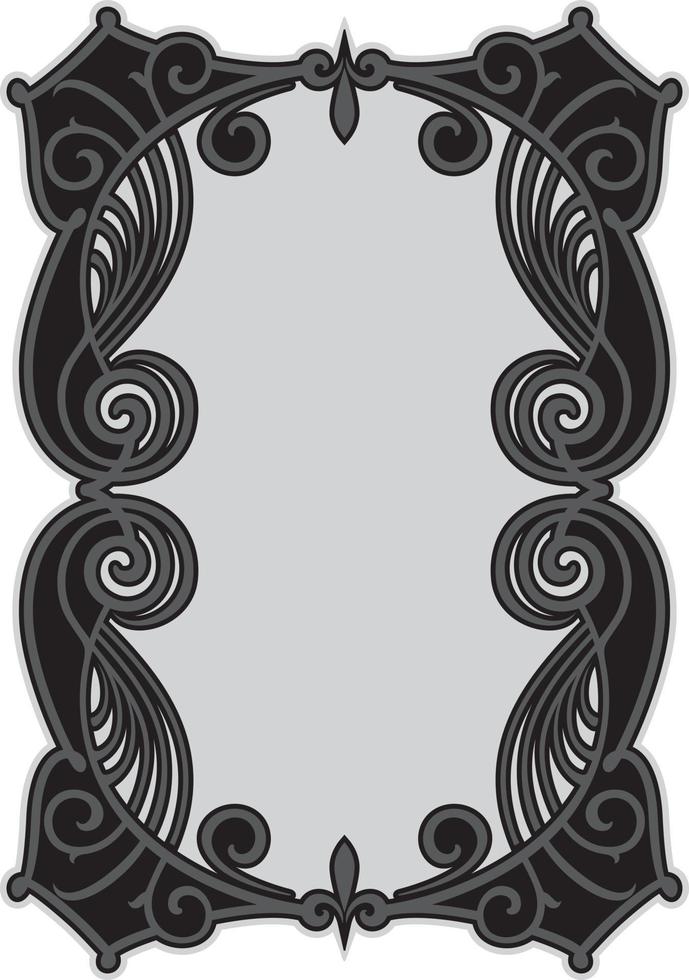 Decorative frame in art nouveau style isolated on white vector