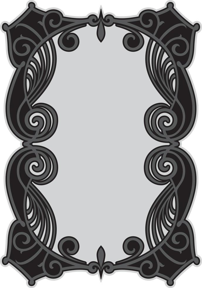 Decorative frame in art nouveau style isolated on white vector