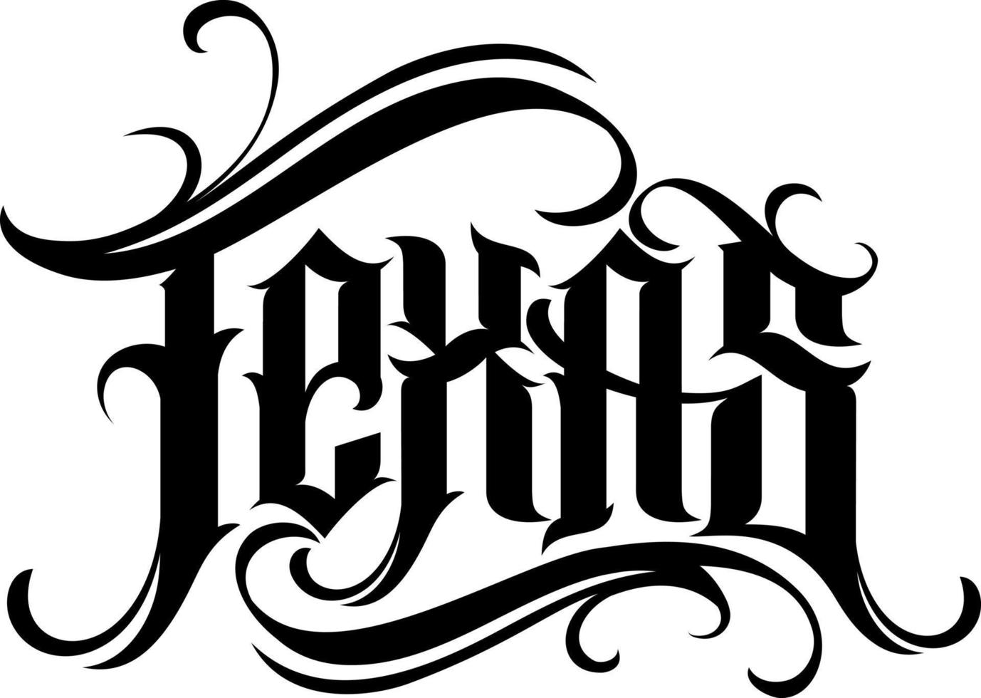 Texas lettering in tattoo style. Design element vector