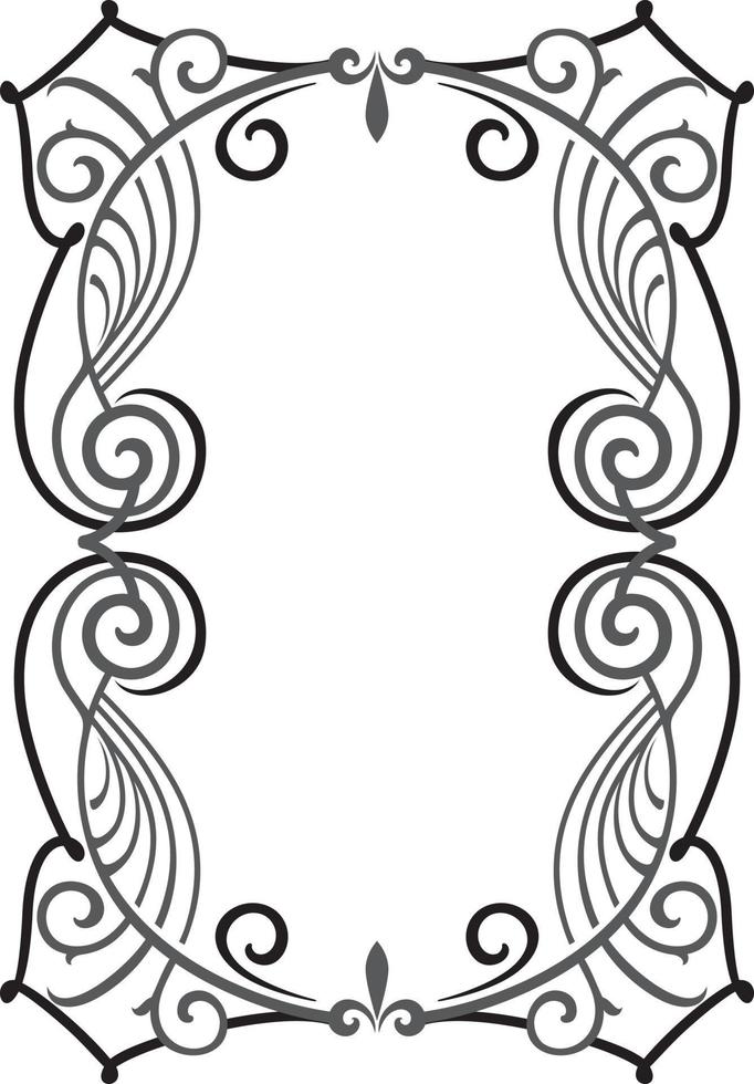 Decorative frame in art nouveau style isolated on white vector