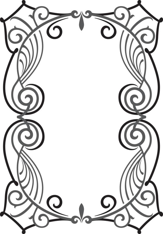 Decorative frame in art nouveau style isolated on white vector