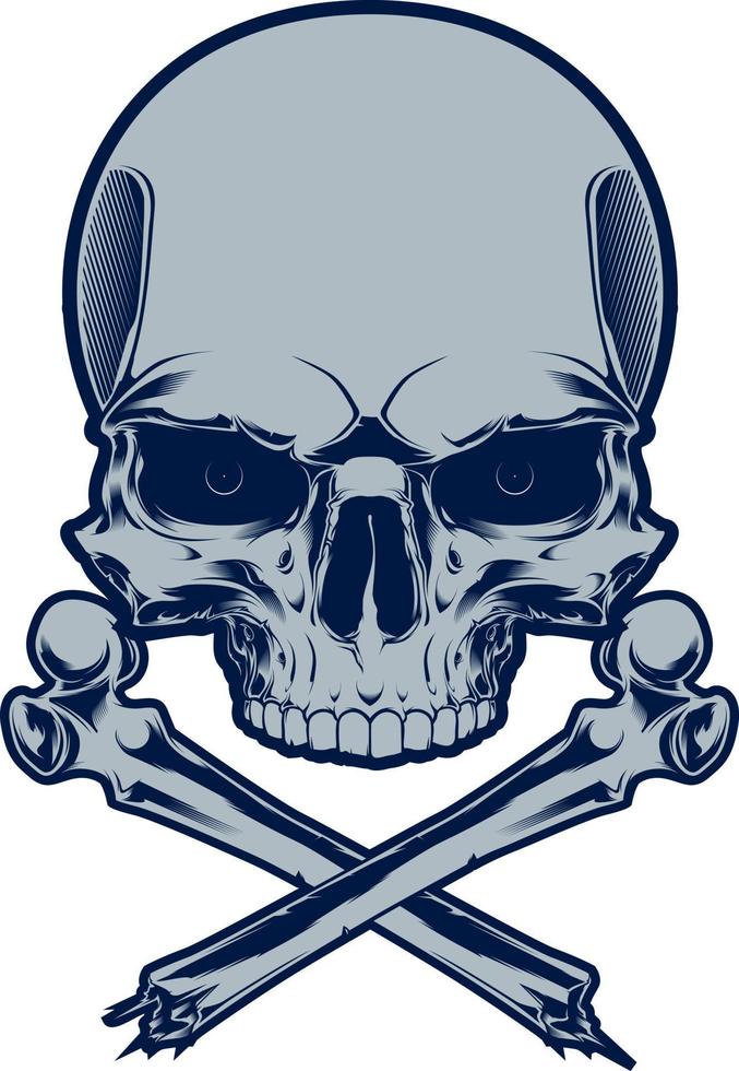 Skull and crossbones design elements vector