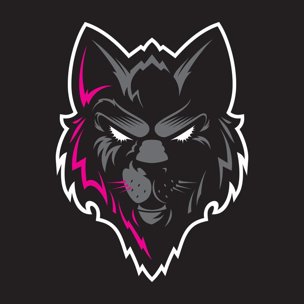 Wolf head logo. Great for sports logotypes and team mascots. vector