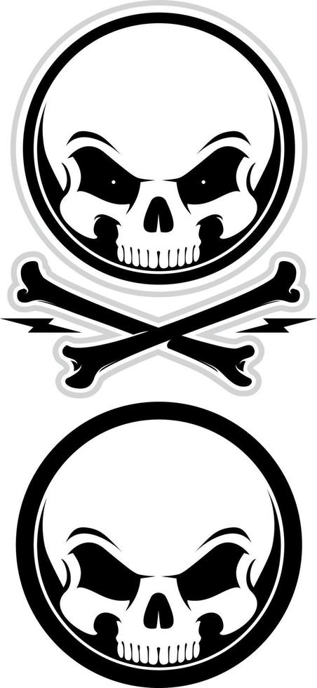 Skull mascot. Logotype vector