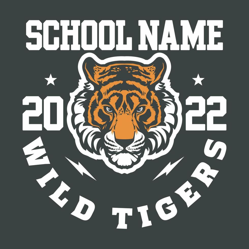 vector de diseño de logotipo de mascota de tigre con un estilo de concepto de ilustración moderno para la impresión de insignias, emblemas y camisetas.