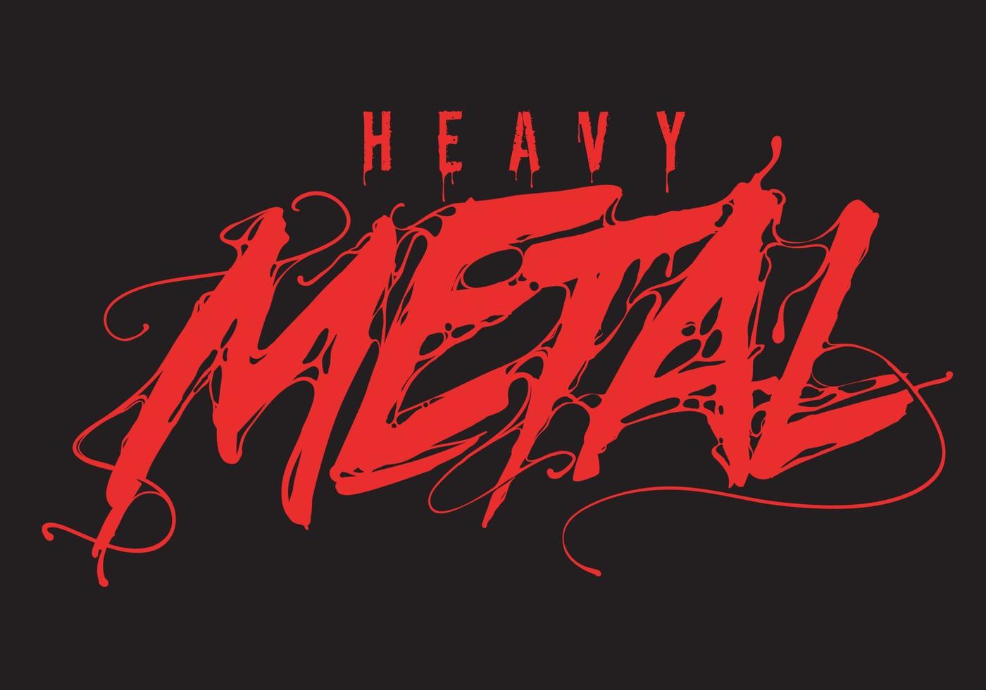 Heavy Metal Lettering Logo. Vector illustration for your card, t-shirt print design