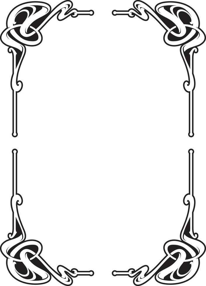 Vectorized Art Nouveau frame Design. vector