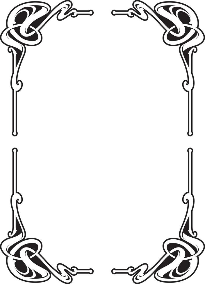 Vectorized Art Nouveau frame Design. vector