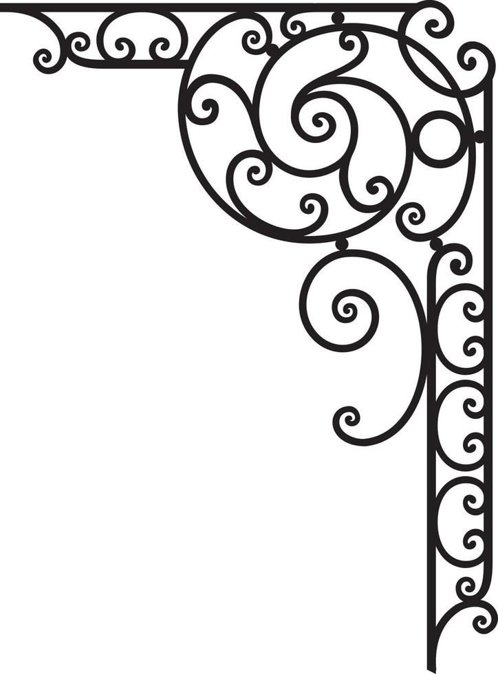 Decorative design element. Corner border design vector