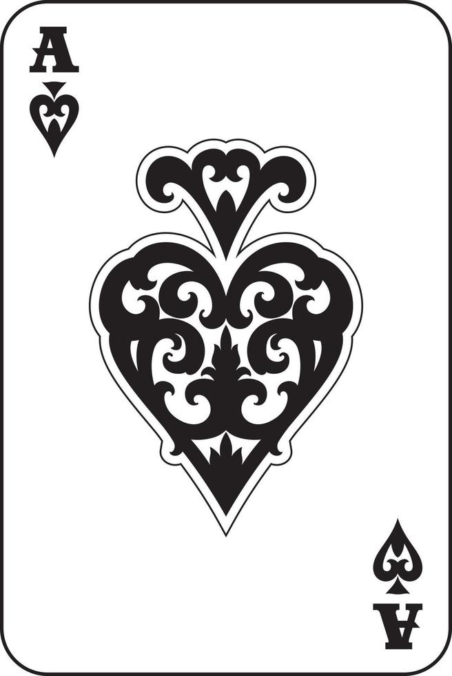 Ace of Spades playing card vector