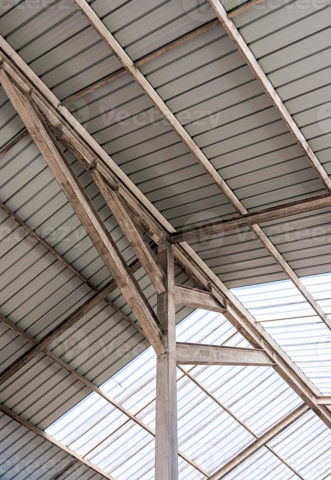 Steel frame of modern roof photo