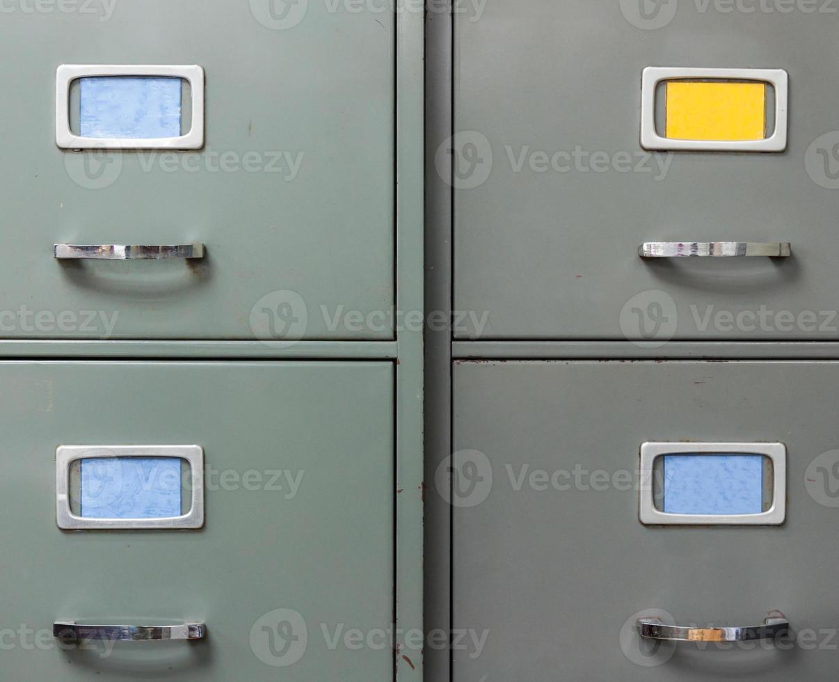 Old steel filing cabinet photo