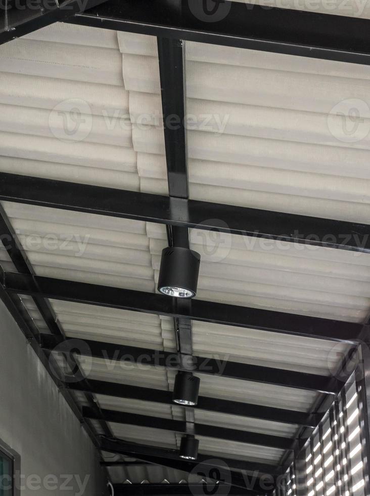 Moden black electrical lamp. photo