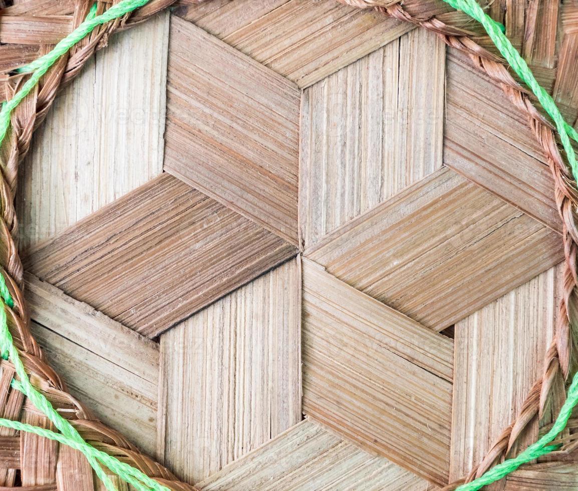 Surface pattern of the bamboo basket cover. photo