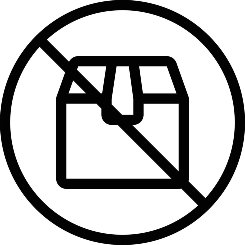 prohibir la ilustración vectorial del paquete en un fondo. símbolos de calidad premium. iconos vectoriales para el concepto y el diseño gráfico. vector