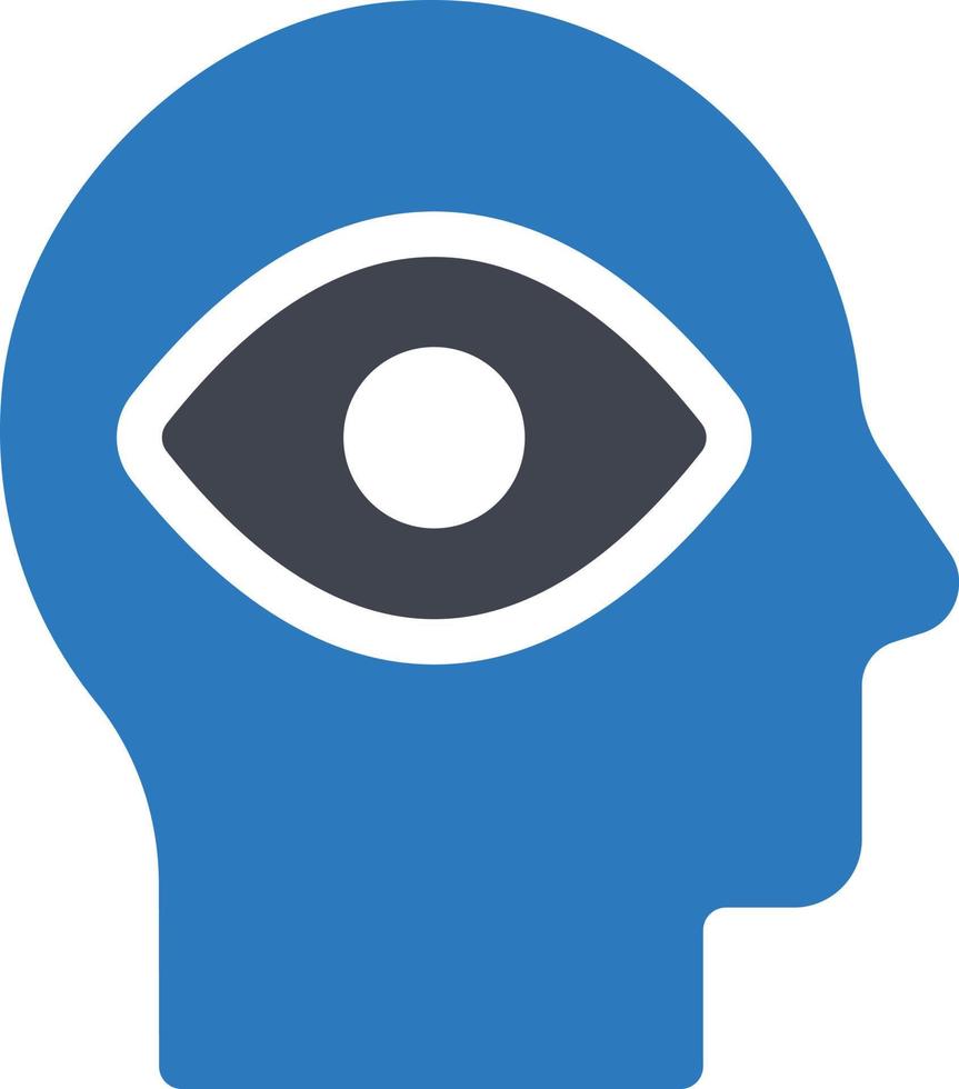 ilustración de vector de ojo de cerebro en un fondo. símbolos de calidad premium. iconos vectoriales para concepto y diseño gráfico.