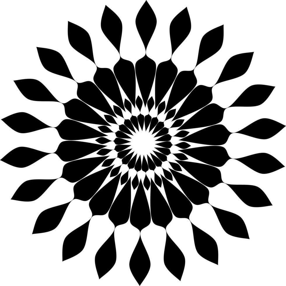 abstract black and white geometric mandala vector