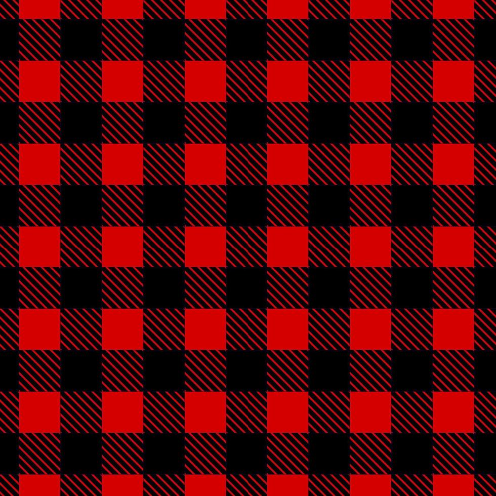 red and black plaid design vector