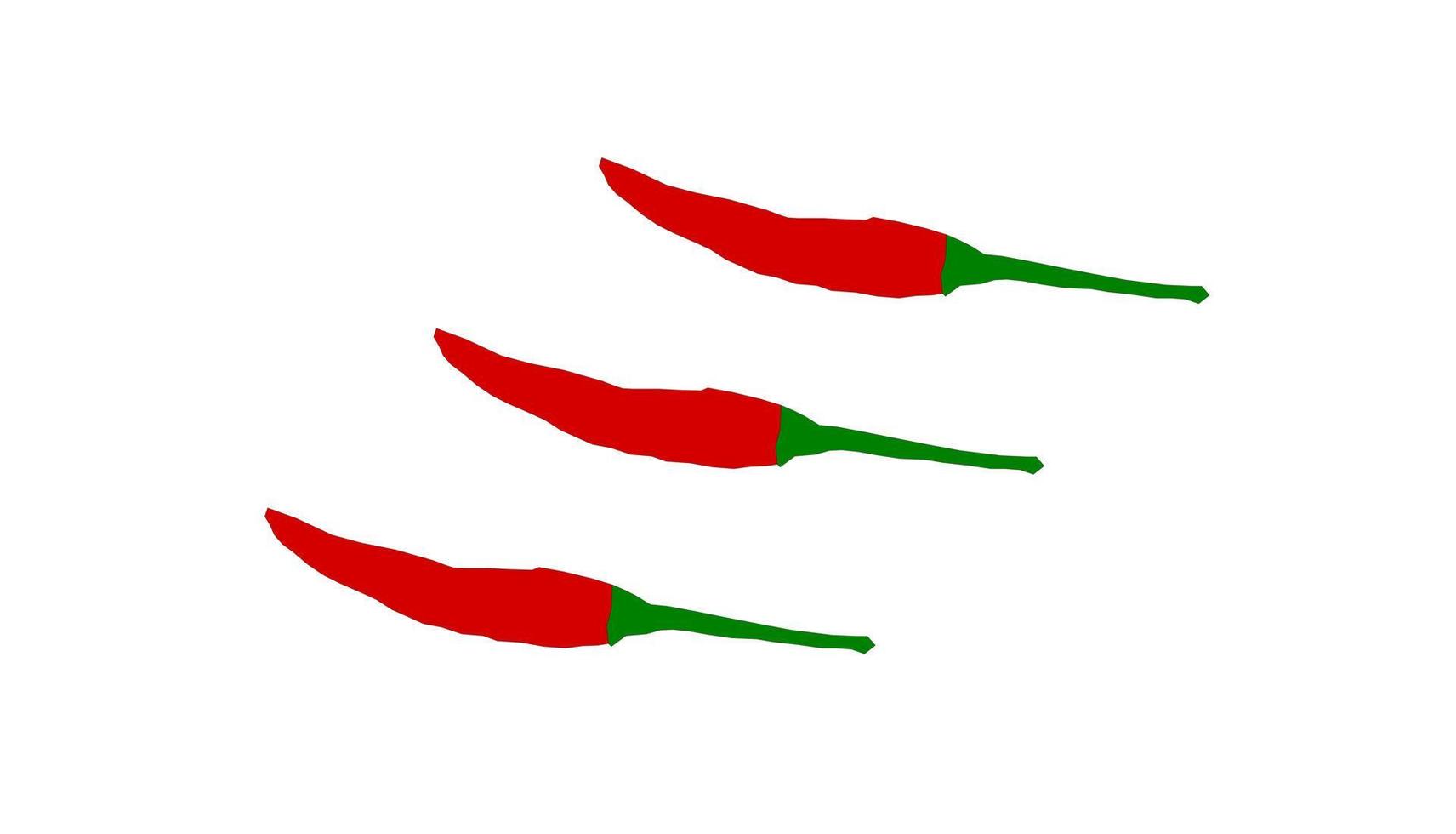 red hot chili peppers isolated white vector