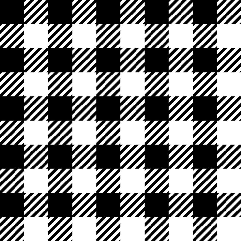 black and white plaid design for fabric vector