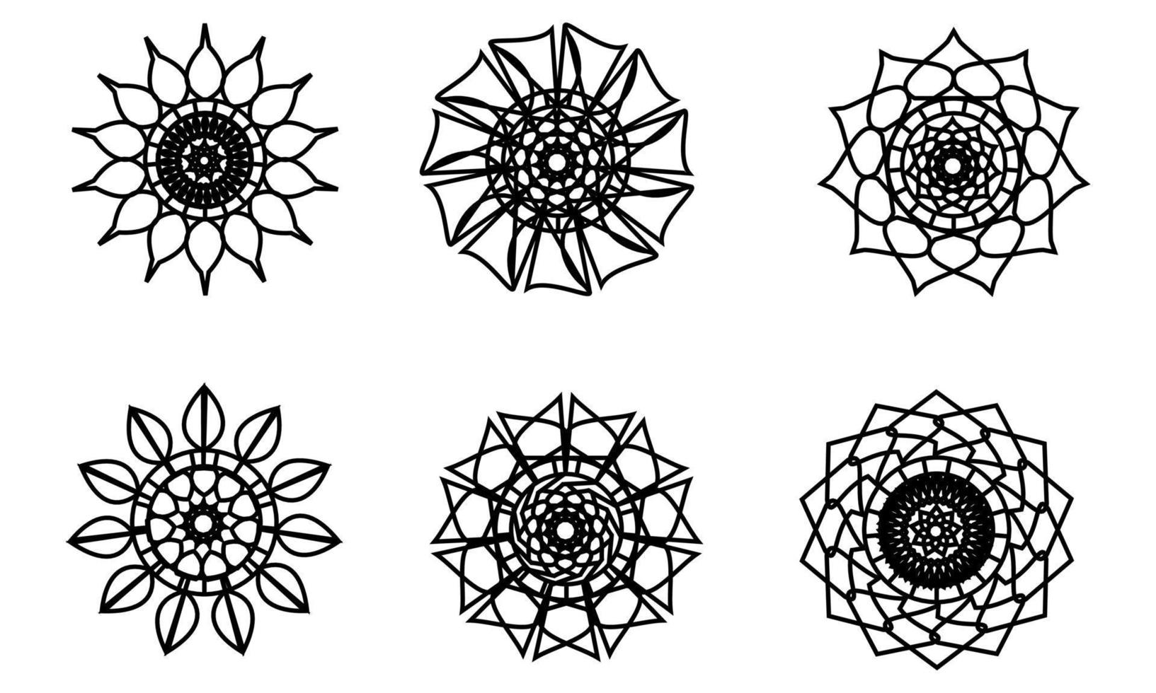 set of mandalas vector