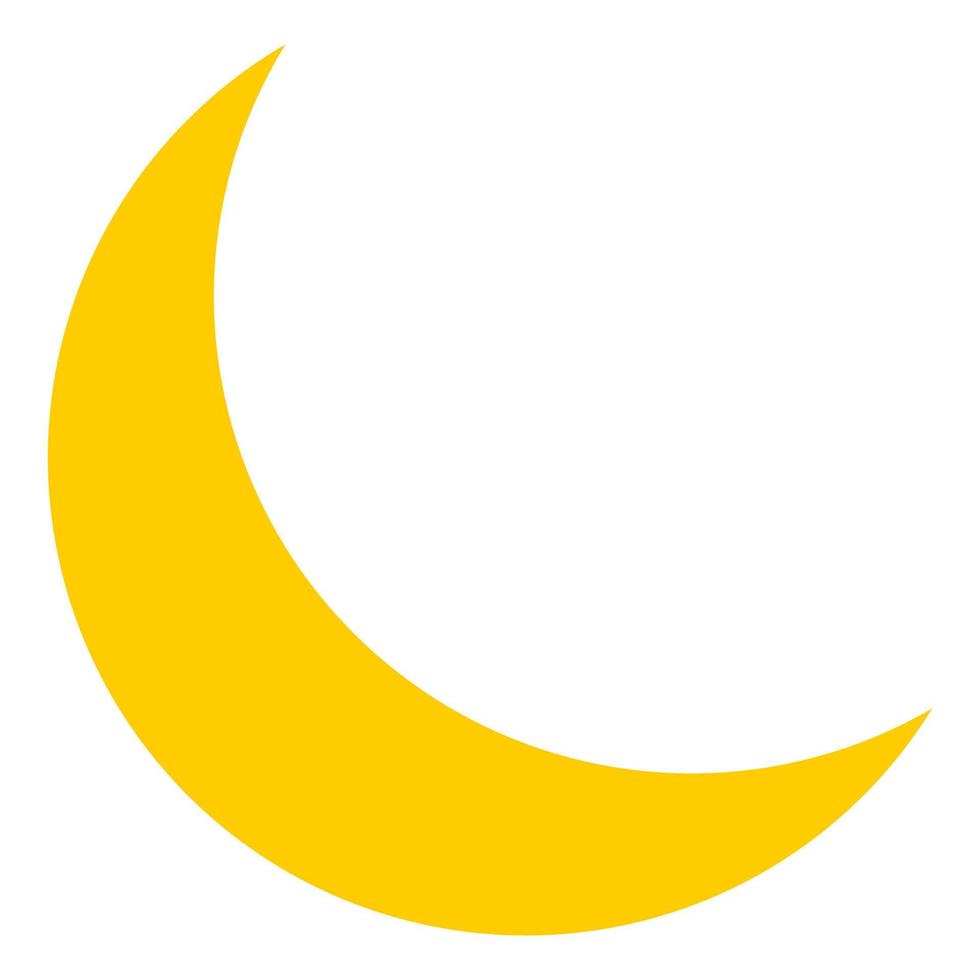 yellow moon on white background vector