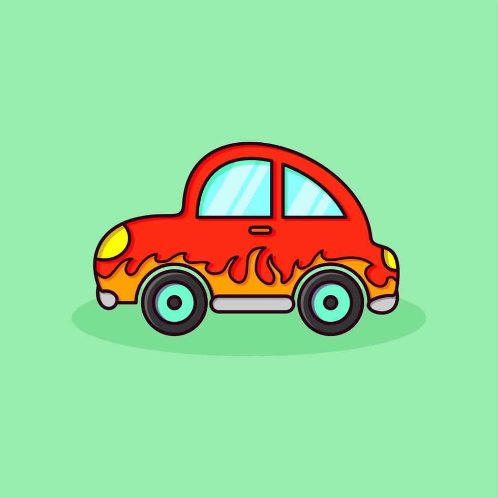 cute car cartoon character vector