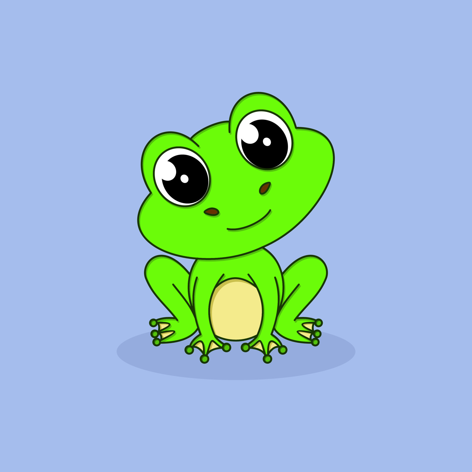 cute baby frog cartoon character 7960186 Vector Art at Vecteezy