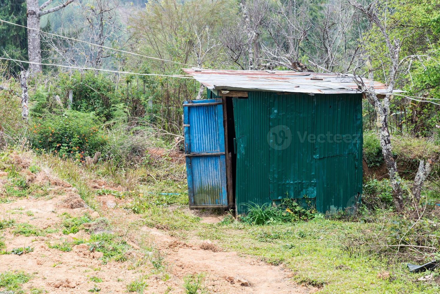 Old temporary toilet photo